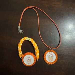 Bingo Bottle Cap Necklace and Bracelet